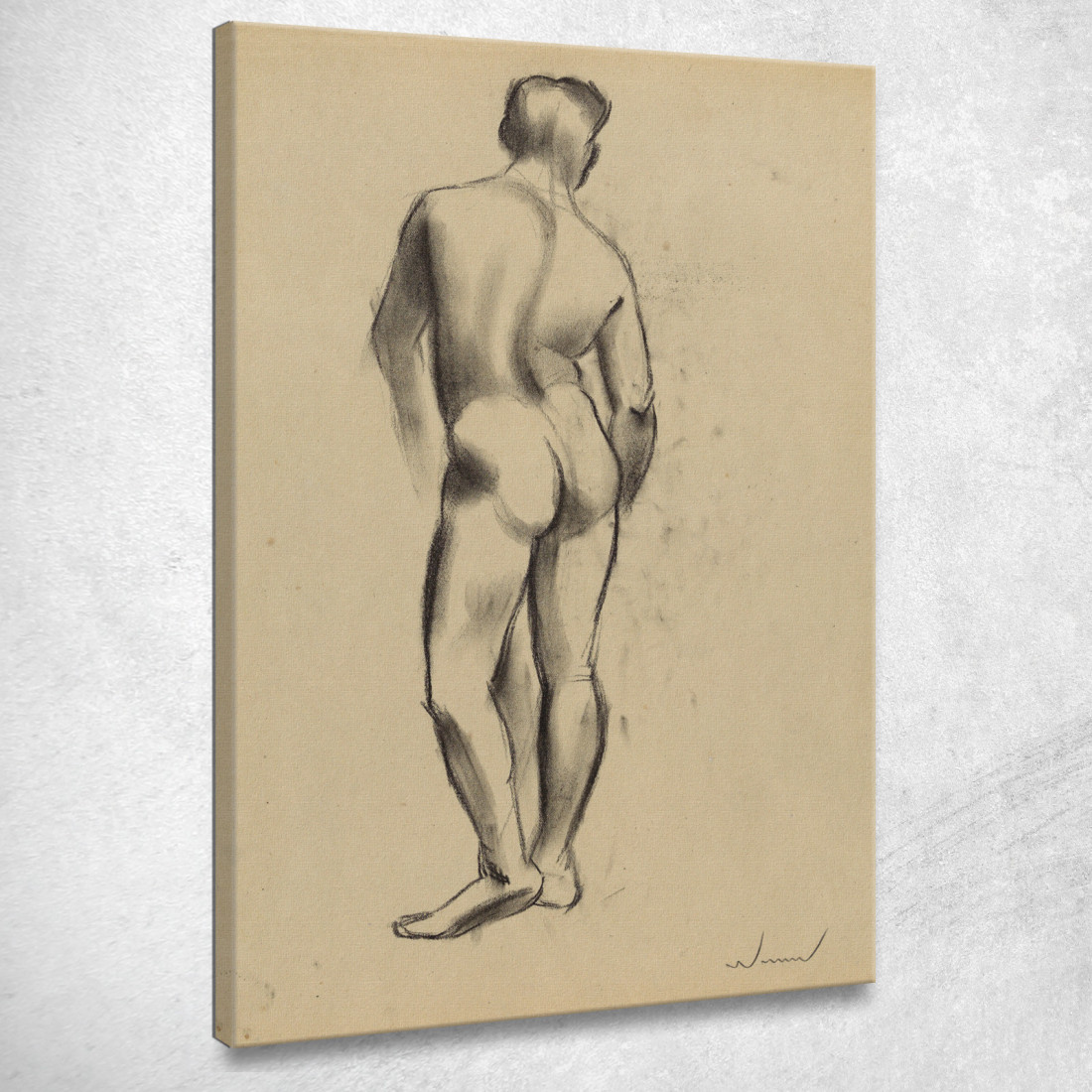 Nudo Maschile In Piedi Ii Karl Wiener kwn679 quadro stampato su tela Nudo Maschile In Piedi Ii Karl Wiener kwn679 quadro stampato su tela