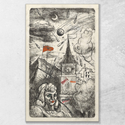 Guerra Pace Pace Karl Wiener kwn734 quadro stampato su tela