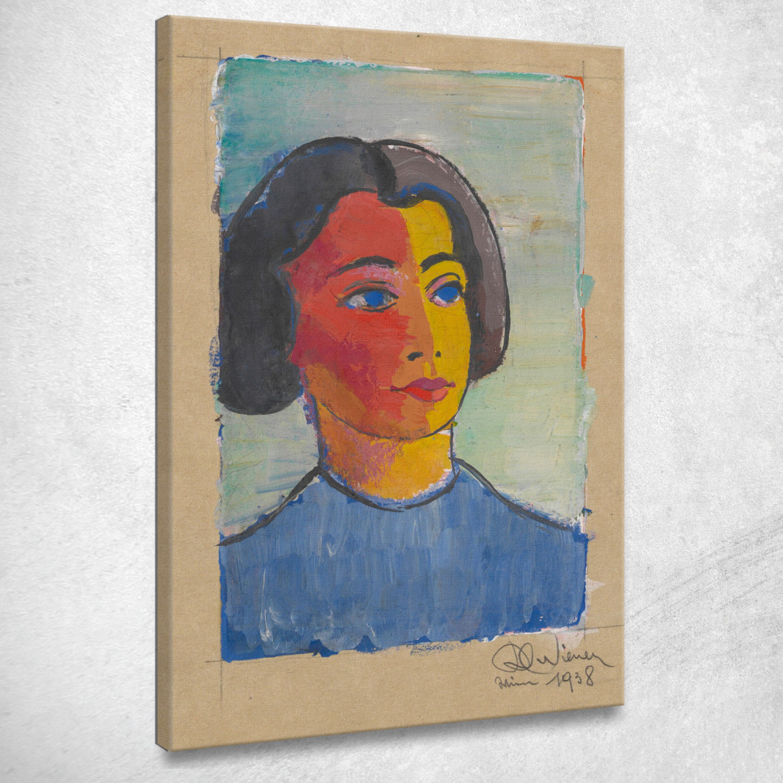 Ritratto Femminile 5 Karl Wiener kwn752 quadro stampato su tela Ritratto Femminile 5 Karl Wiener kwn752 quadro stampato su tela
