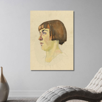 Ritratto Femminile Karl Wiener kwn768 quadro stampato su tela