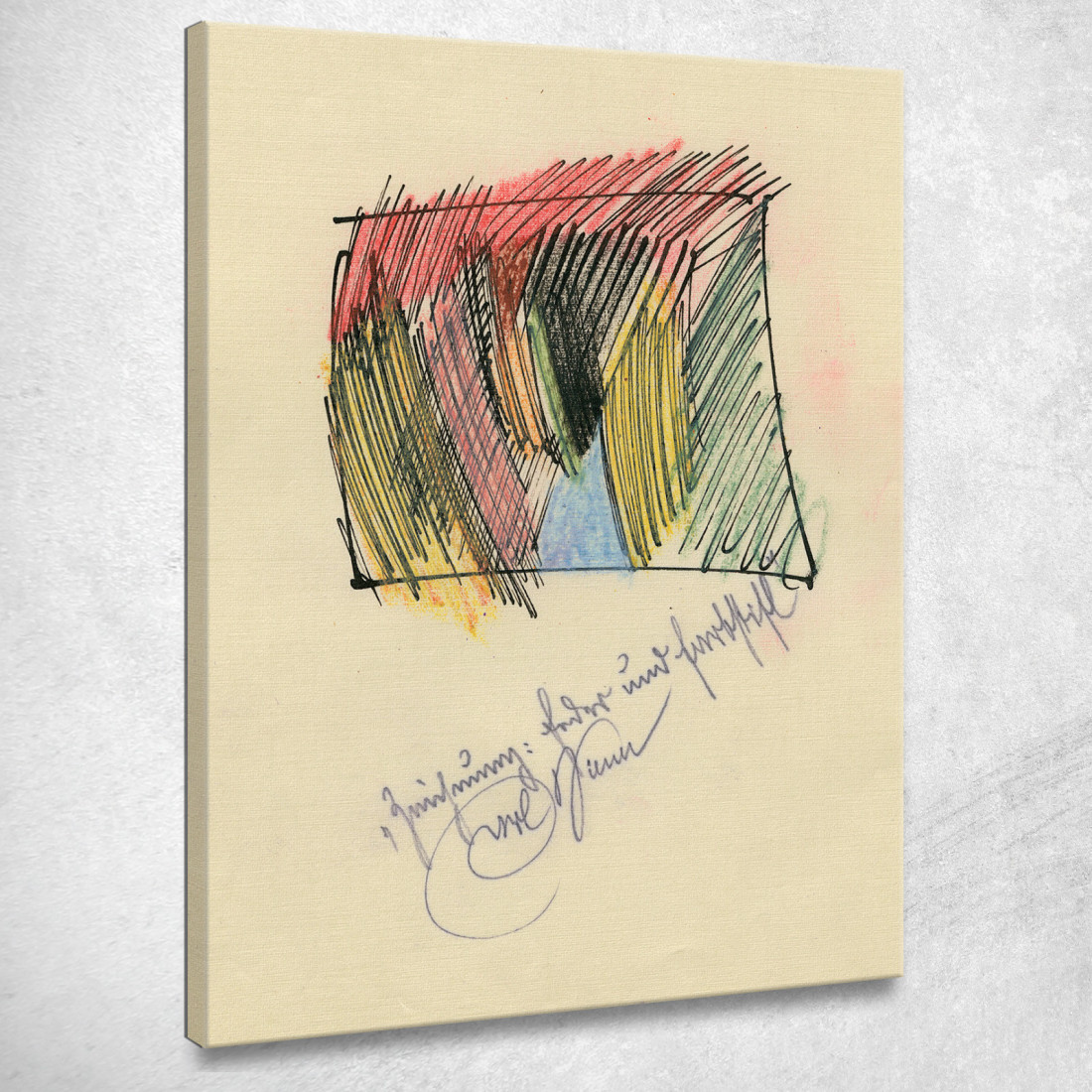 Penna Da Disegno E Matita Colorata Karl Wiener kwn787 quadro stampato su tela Penna Da Disegno E Matita Colorata Karl Wiener kwn787 quadro stampato su tela