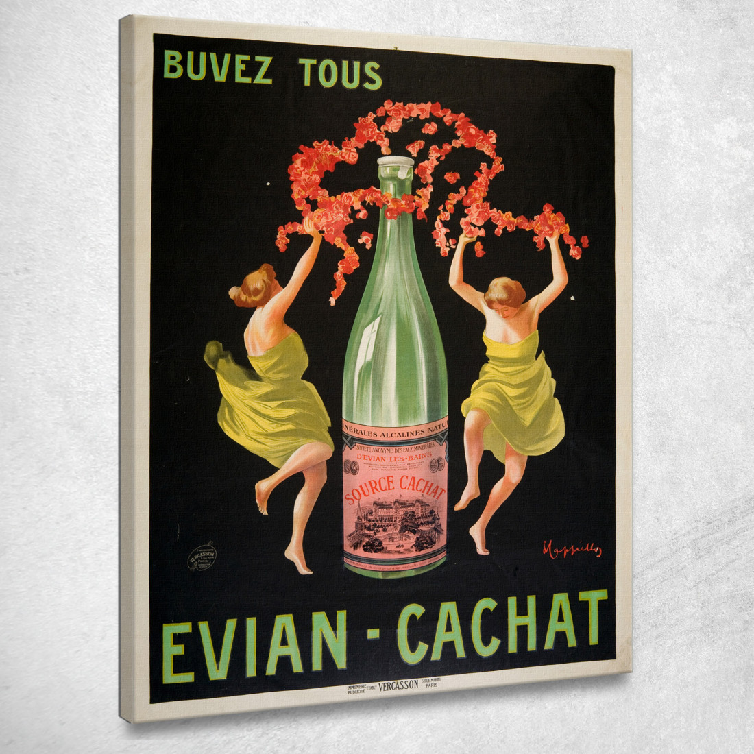 Bevete Tutti Evian-Cachat Leonetto Cappiello lcp16 quadro stampato su tela Bevete Tutti Evian-Cachat Leonetto Cappiello lcp16 quadro stampato su tela