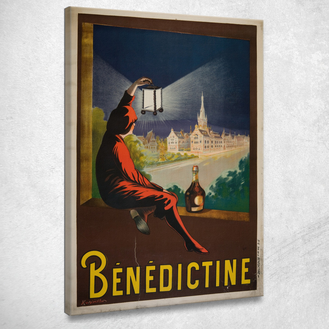 Benedettino Leonetto Cappiello lcp17 quadro stampato su tela Benedettino Leonetto Cappiello lcp17 quadro stampato su tela