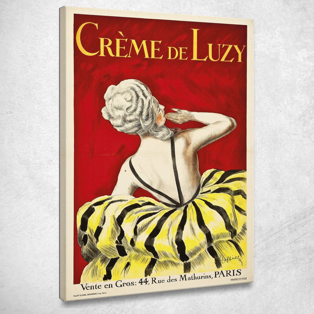 Crema Luzy Leonetto Cappiello lcp40 quadro stampato su tela Crema Luzy Leonetto Cappiello lcp40 quadro stampato su tela