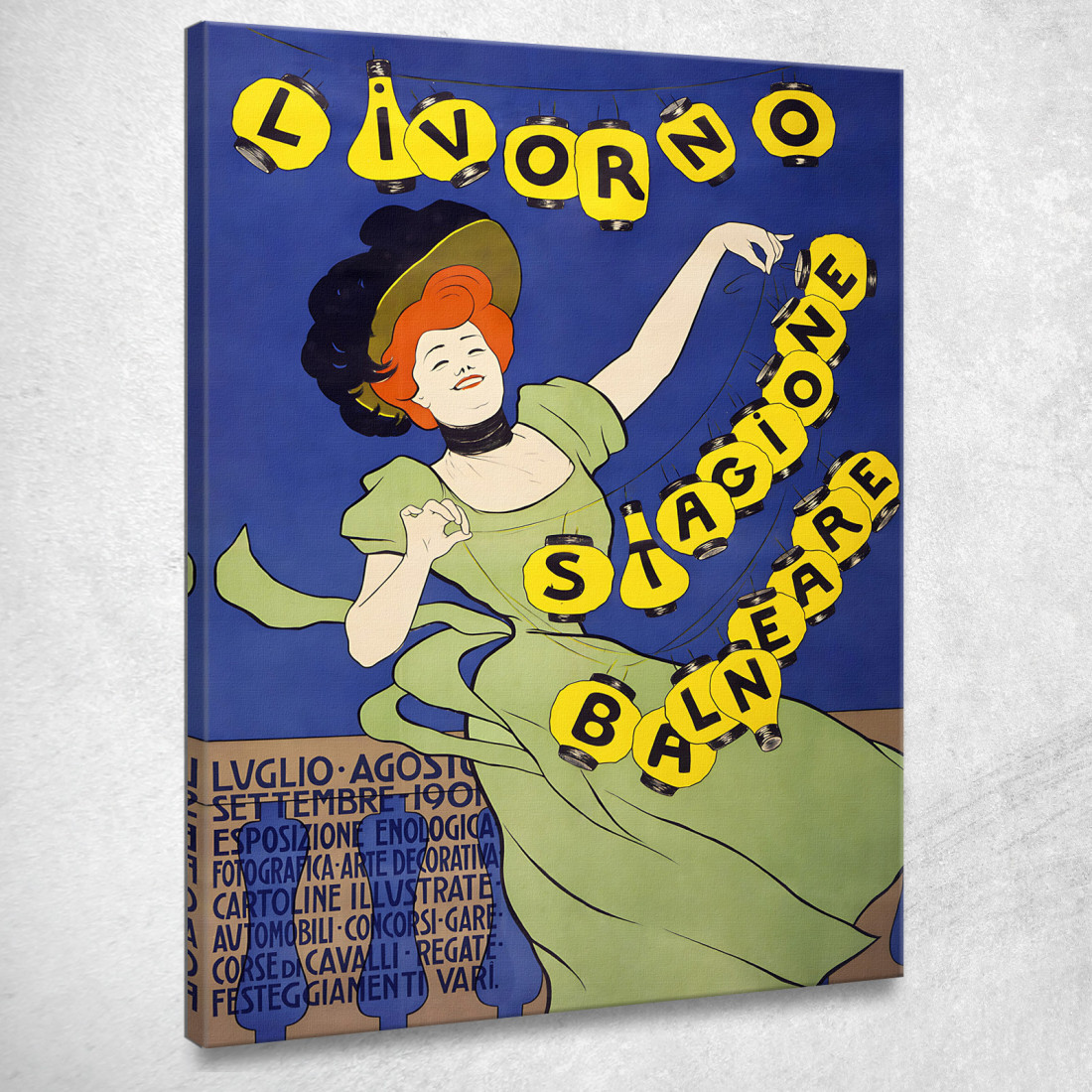 Livorno Stagione Balneare Leonetto Cappiello lcp75 quadro stampato su tela Livorno Stagione Balneare Leonetto Cappiello lcp75 quadro stampato su tela