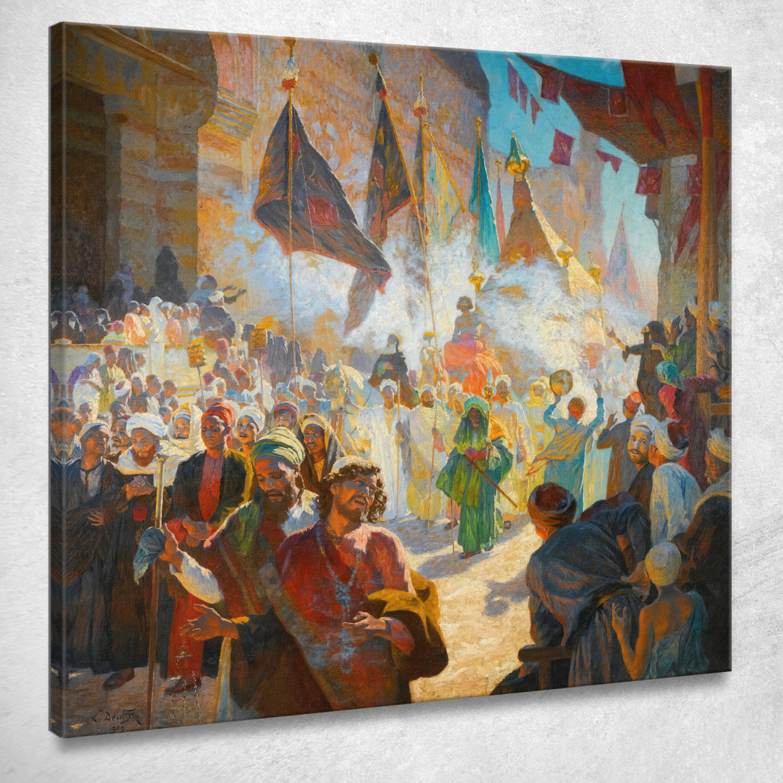La Processione Del Mahmal Per Le Strade Del Cairo Ludwig Deutsch ldt34 quadro stampato su tela La Processione Del Mahmal Per Le Strade Del Cairo Ludwig Deutsch ldt34 quadro stampato su tela