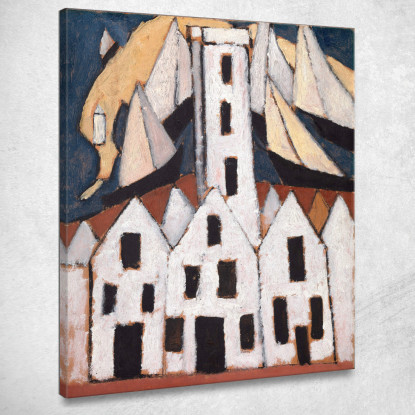 Movimento N. 5 Case Di Provincetown Marsden Hartley mhr16 quadro stampato su tela