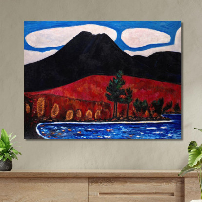 Monte Katahdin Maine Autunno Marsden Hartley mhr18 quadro stampato su tela