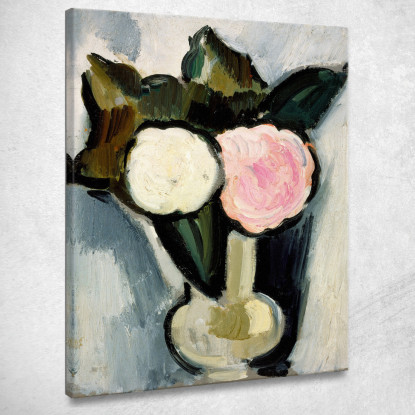 Fiori Rosa E Bianchi In Un Vaso Marsden Hartley mhr25 quadro stampato su tela