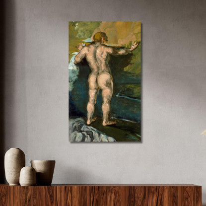 Bagnante E Rocce Paul Cézanne pcz7 quadro stampato su tela