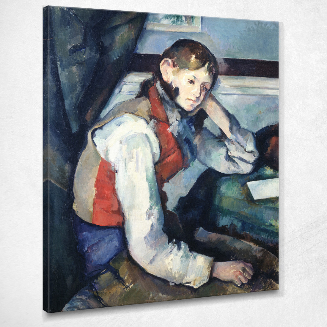 Ragazzo In Una Maglia Rossa Paul Cézanne pcz13 quadro stampato su tela Ragazzo In Una Maglia Rossa Paul Cézanne pcz13 quadro stampato su tela