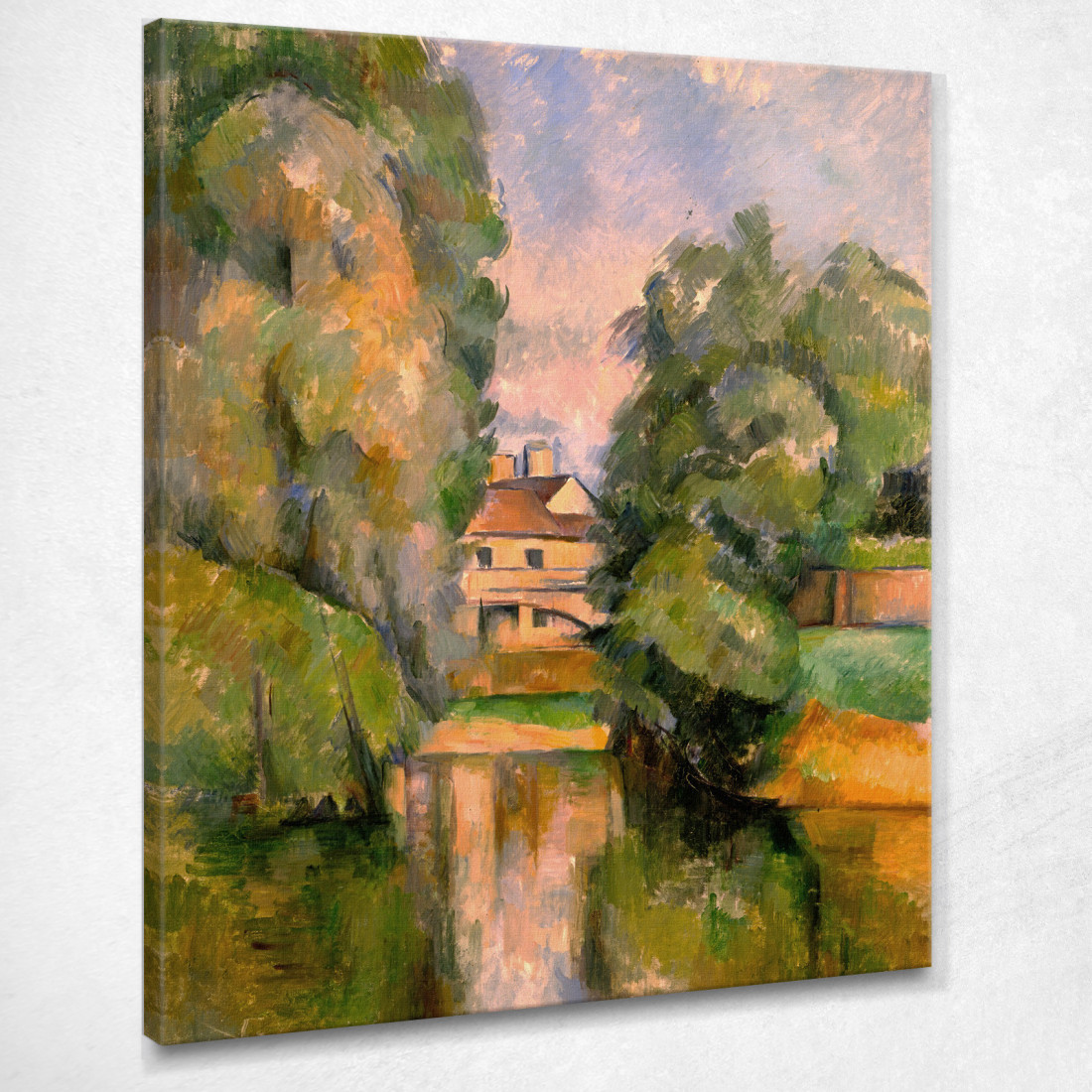 Casa Di Campagna Da Un Fiume Paul Cézanne pcz19 quadro stampato su tela Casa Di Campagna Da Un Fiume Paul Cézanne pcz19 quadro stampato su tela