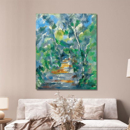 Scena Della Foresta Paul Cézanne pcz25 quadro stampato su tela