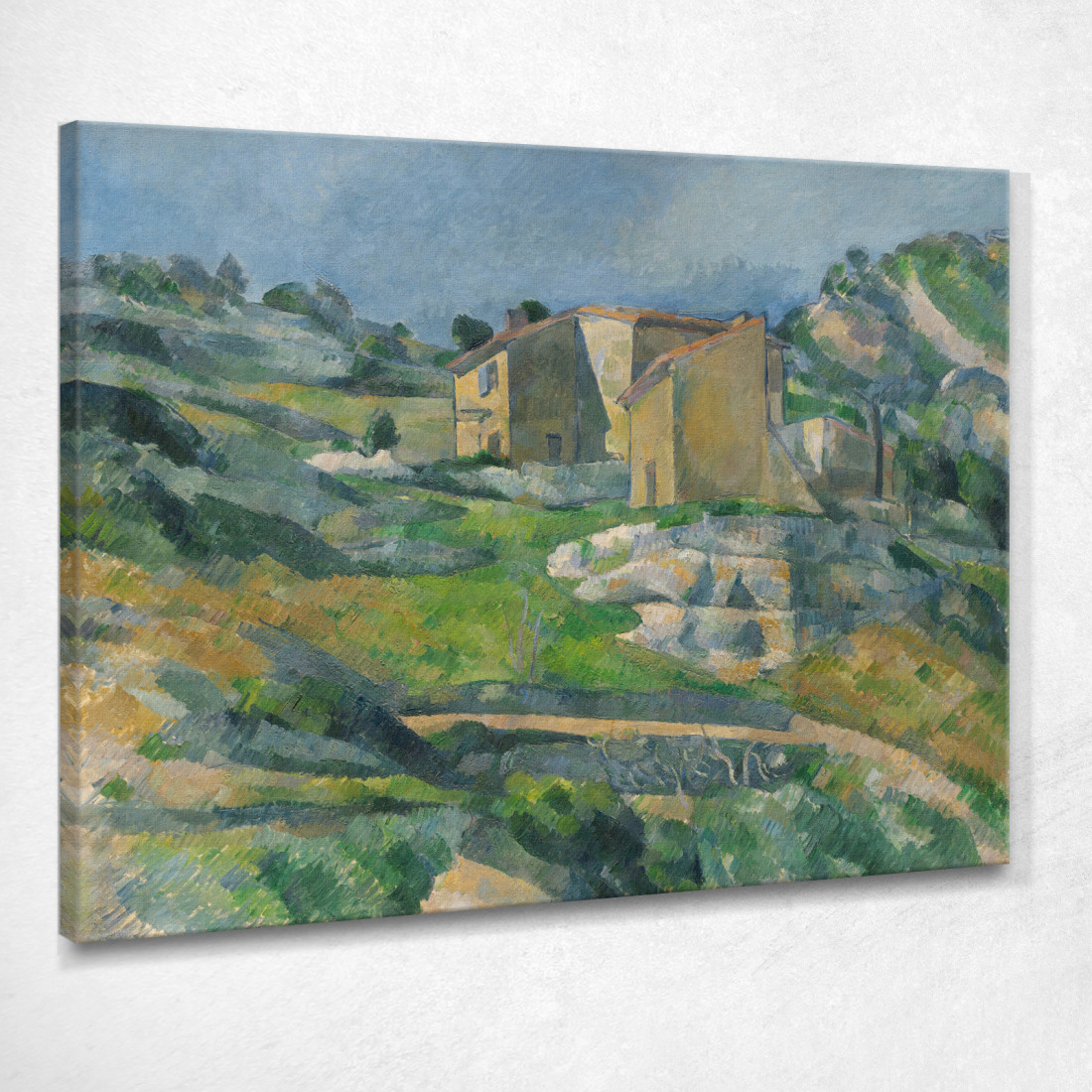 Case In Provenza La Valle Del Riaux Vicino A L'Estaque Paul Cézanne pcz35 quadro stampato su tela Case In Provenza La Valle Del Riaux Vicino A L'Estaque Paul Cézanne pcz35 quadro stampato su tela