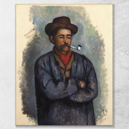 L'Uomo Con La Pipa Paul Cézanne pcz57 quadro stampato su tela