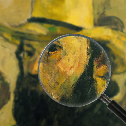 Autoritratto Con Cappello Di Paglia Paul Cézanne pcz83 quadro stampato su tela