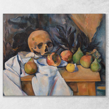 Natura Morta Con Teschio Paul Cézanne pcz102 quadro stampato su tela
