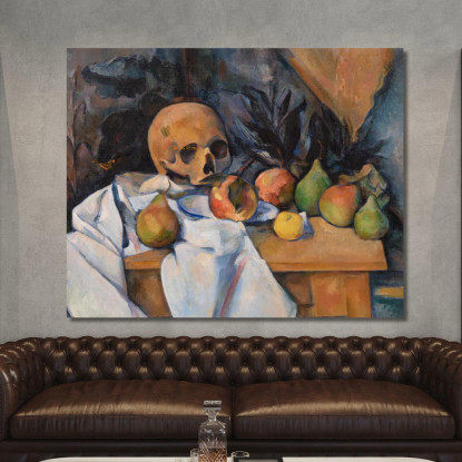 Natura Morta Con Teschio Paul Cézanne pcz102 quadro stampato su tela