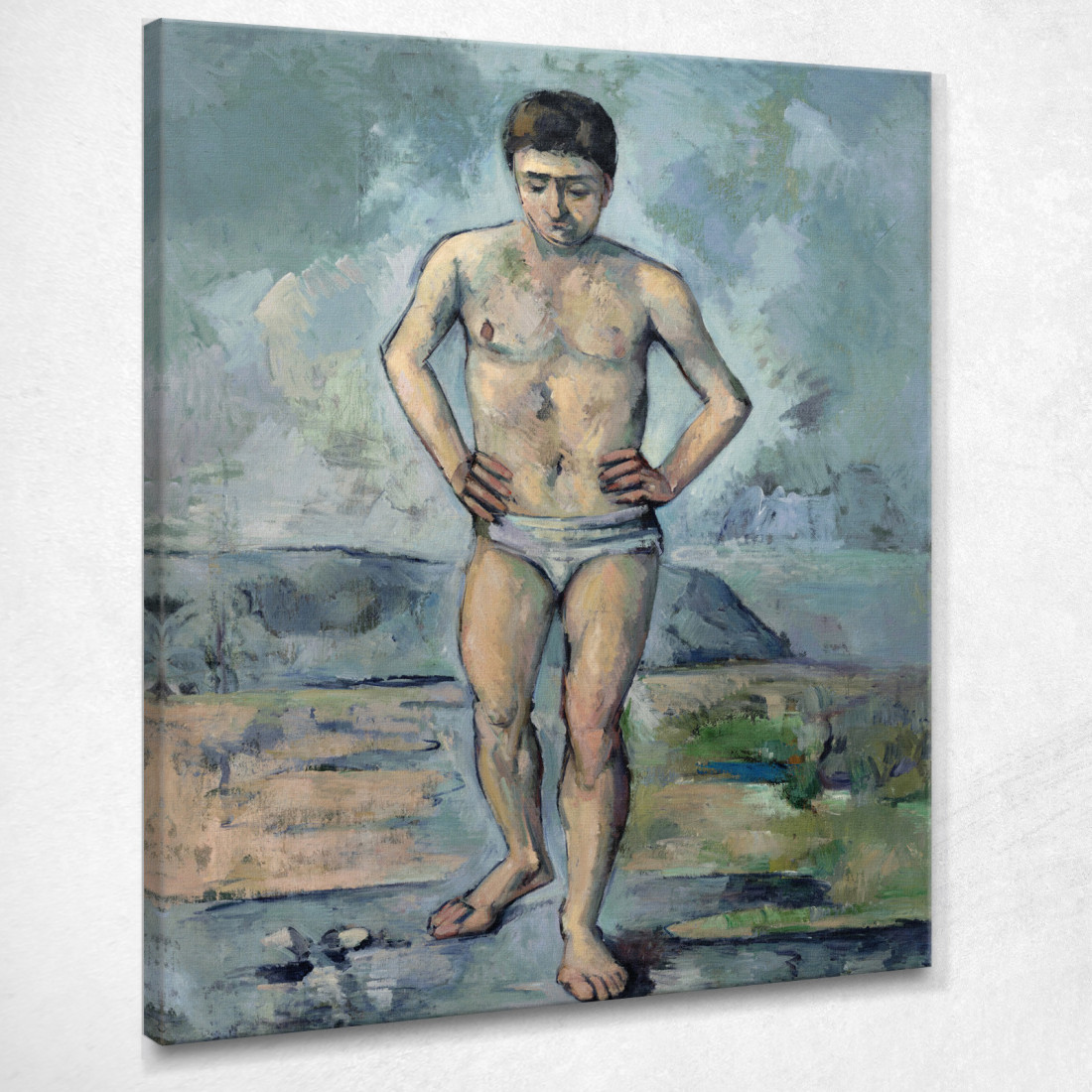 Il Bagnante Paul Cézanne pcz106 quadro stampato su tela Il Bagnante Paul Cézanne pcz106 quadro stampato su tela