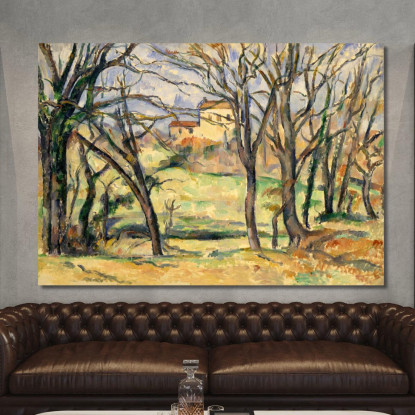Alberi E Case Vicino Al Jas De Bouffan Paul Cézanne pcz130 quadro stampato su tela