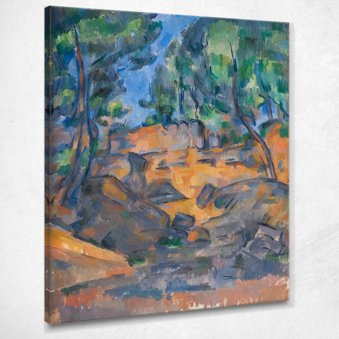 Alberi E Rocce Vicino Allo Château Noir Paul Cézanne pcz131 quadro stampato su tela Alberi E Rocce Vicino Allo Château Noir Paul Cézanne pcz131 quadro stampato su tela