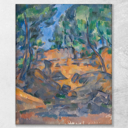 Alberi E Rocce Vicino Allo Château Noir Paul Cézanne pcz131 quadro stampato su tela