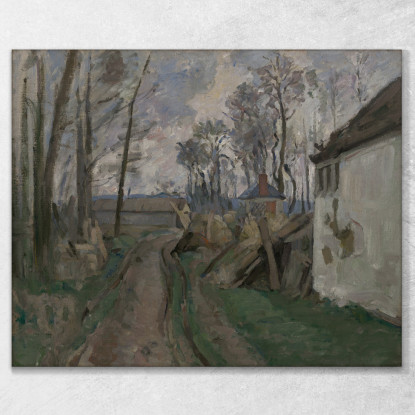Una Strada Di Paese Vicino Ad Auvers Paul Cézanne pcz139 quadro stampato su tela