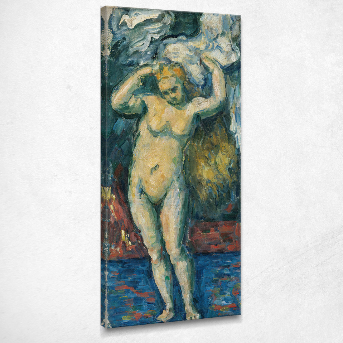 Bagnante In Piedi Asciugandosi I Capelli Paul Cézanne pcz143 quadro stampato su tela Bagnante In Piedi Asciugandosi I Capelli Paul Cézanne pcz143 quadro stampato su tela