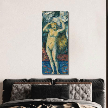 Bagnante In Piedi Asciugandosi I Capelli Paul Cézanne pcz143 quadro stampato su tela