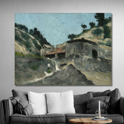 Paesaggio Con Mulino Ad Acqua Paul Cézanne pcz167 quadro stampato su tela