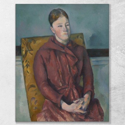 Madame Cézanne Su Una Sedia Gialla Paul Cézanne pcz178 quadro stampato su tela