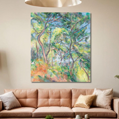 Sottobosco Paul Cézanne pcz209 quadro stampato su tela