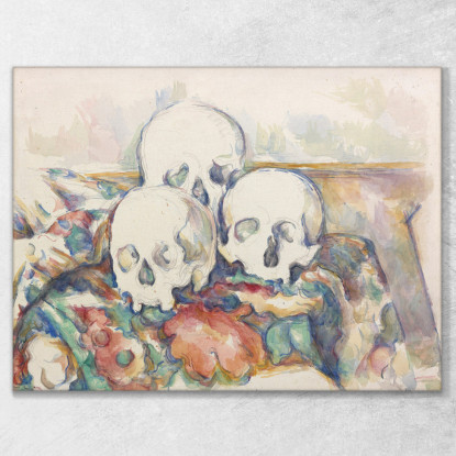 I Tre Teschi Paul Cézanne pcz234 quadro stampato su tela