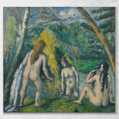 Tre Bagnanti Paul Cézanne pcz237 quadro stampato su tela