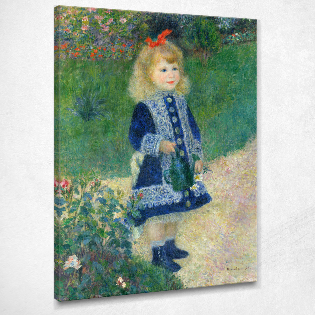 Una Ragazza Con Un Annaffiatoio Pierre-Auguste Renoir par1 quadro stampato su tela