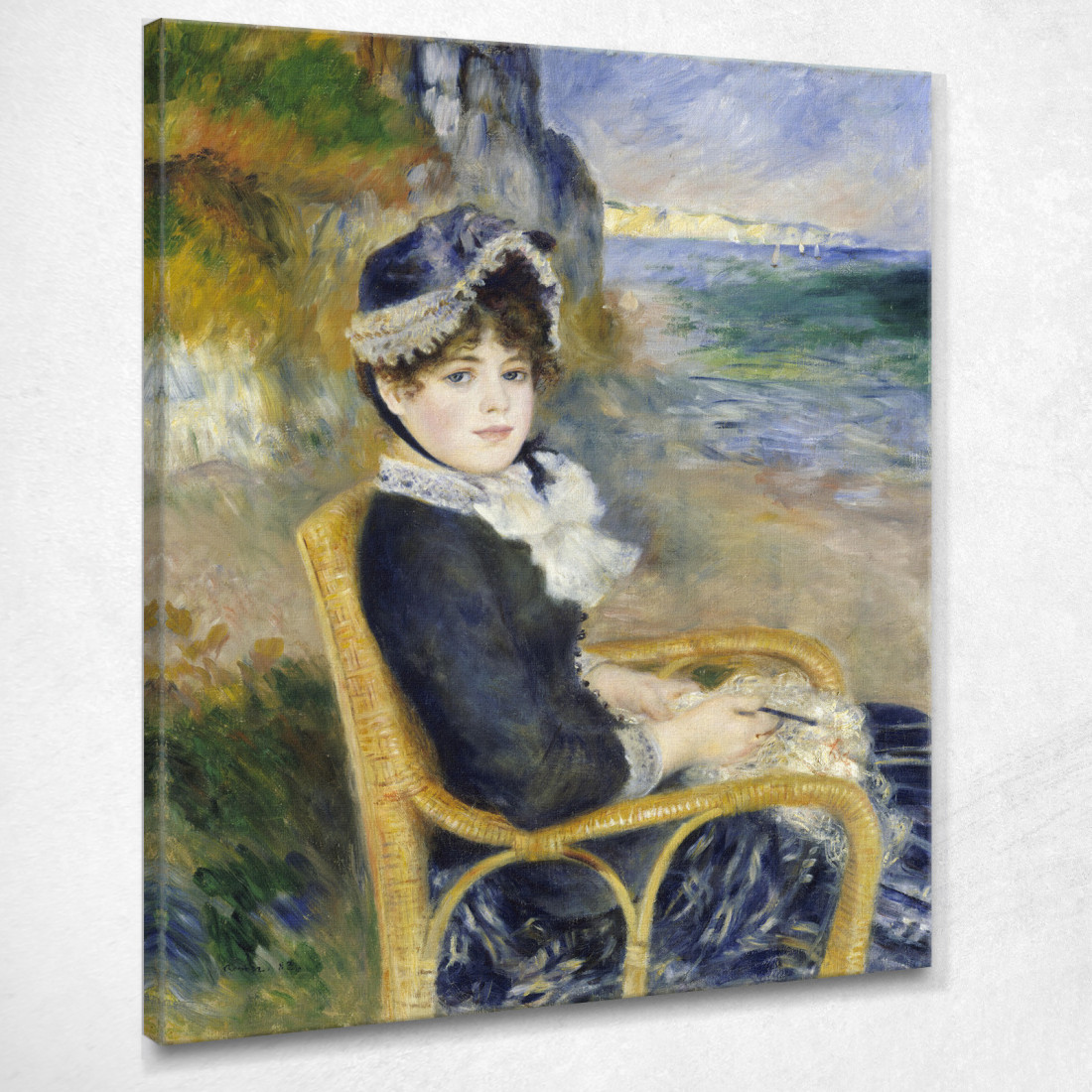 In Riva Al Mare Pierre-Auguste Renoir par3 quadro stampato su tela In Riva Al Mare Pierre-Auguste Renoir par3 quadro stampato su tela