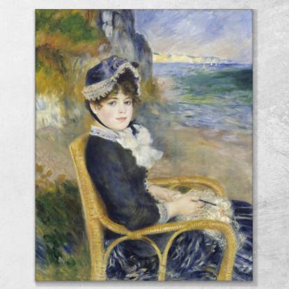 In Riva Al Mare Pierre-Auguste Renoir par3 quadro stampato su tela