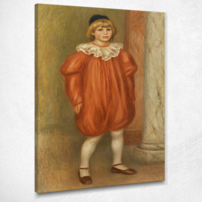 Claude Renoir In Costume Da Clown Pierre-Auguste Renoir par5 quadro stampato su tela