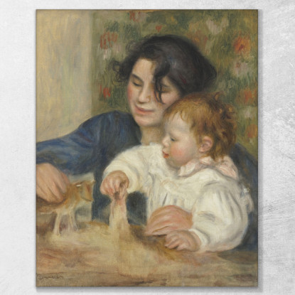 Gabrielle E Jean Pierre-Auguste Renoir par9 quadro stampato su tela