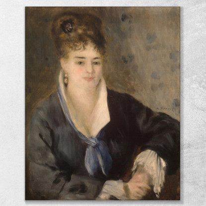 Donna In Nero Pierre-Auguste Renoir par14 quadro stampato su tela