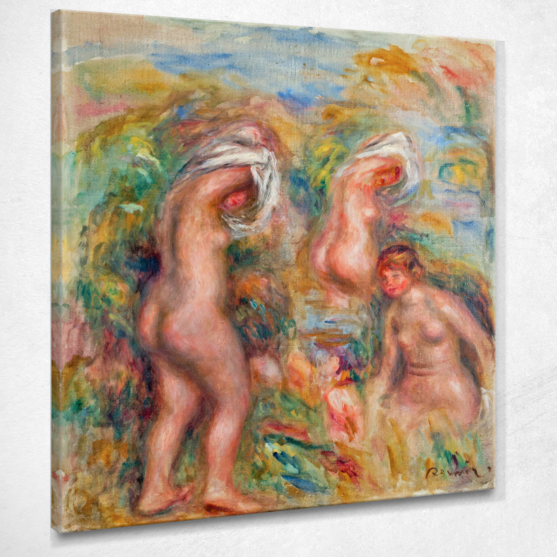 Bagnanti Pierre-Auguste Renoir par41 quadro stampato su tela Bagnanti Pierre-Auguste Renoir par41 quadro stampato su tela