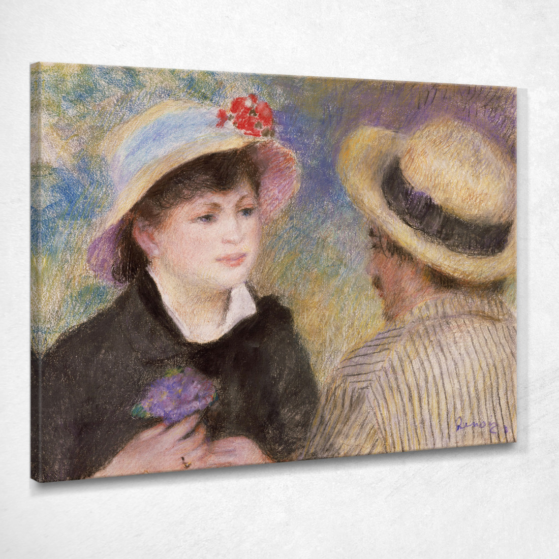 La Coppia In Barca Si Dice Sia Aline Charigot E Renoir Pierre-Auguste Renoir par43 quadro stampato su tela La Coppia In Barca Si Dice Sia Aline Charigot E Renoir Pierre-Auguste Renoir par43 quadro stampato su tela