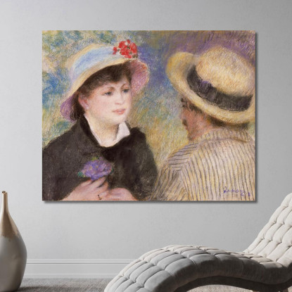 La Coppia In Barca Si Dice Sia Aline Charigot E Renoir Pierre-Auguste Renoir par43 quadro stampato su tela