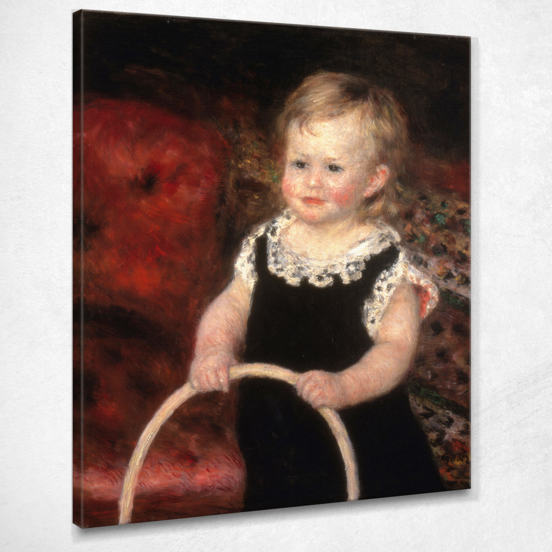 Bambino Con Cerchio 1875 Pierre-Auguste Renoir par45 quadro stampato su tela Bambino Con Cerchio 1875 Pierre-Auguste Renoir par45 quadro stampato su tela
