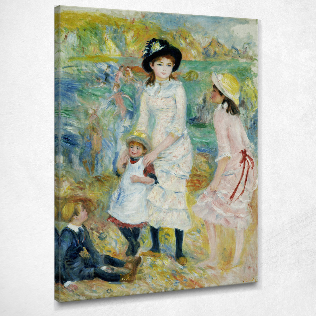 Bambini In Riva Al Mare Guernsey 1883 Pierre-Auguste Renoir par46 quadro stampato su tela Bambini In Riva Al Mare Guernsey 1883 Pierre-Auguste Renoir par46 quadro stampato su tela