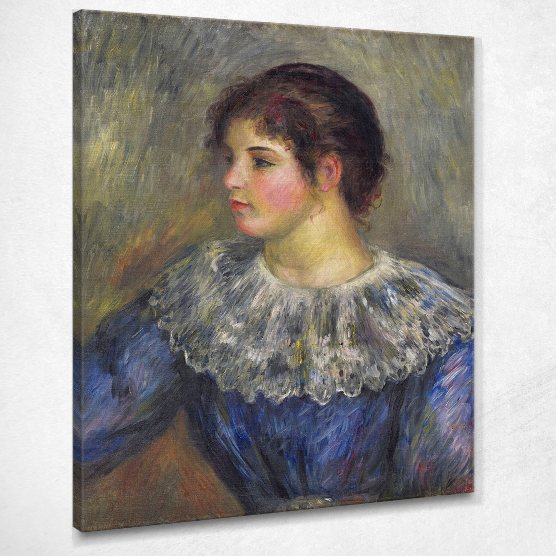 Ritratto A Busto Di Giovane Donna Pierre-Auguste Renoir par49 quadro stampato su tela Ritratto A Busto Di Giovane Donna Pierre-Auguste Renoir par49 quadro stampato su tela