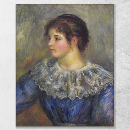 Ritratto A Busto Di Giovane Donna Pierre-Auguste Renoir par49 quadro stampato su tela