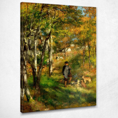 Il Pittore Le Coeur A Caccia Nella Foresta Di Fontainebleau Pierre-Auguste Renoir par58 quadro stampato su tela