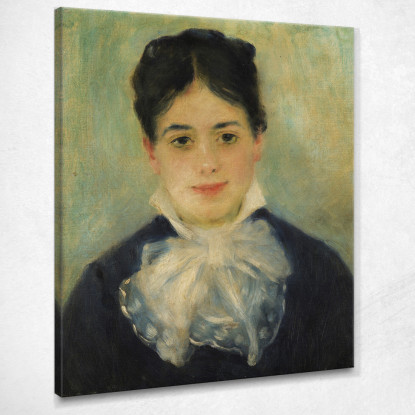 Signora Sorridente Ritratto Di Alphonsine Fournaise 1875 Pierre-Auguste Renoir par61 quadro stampato su tela