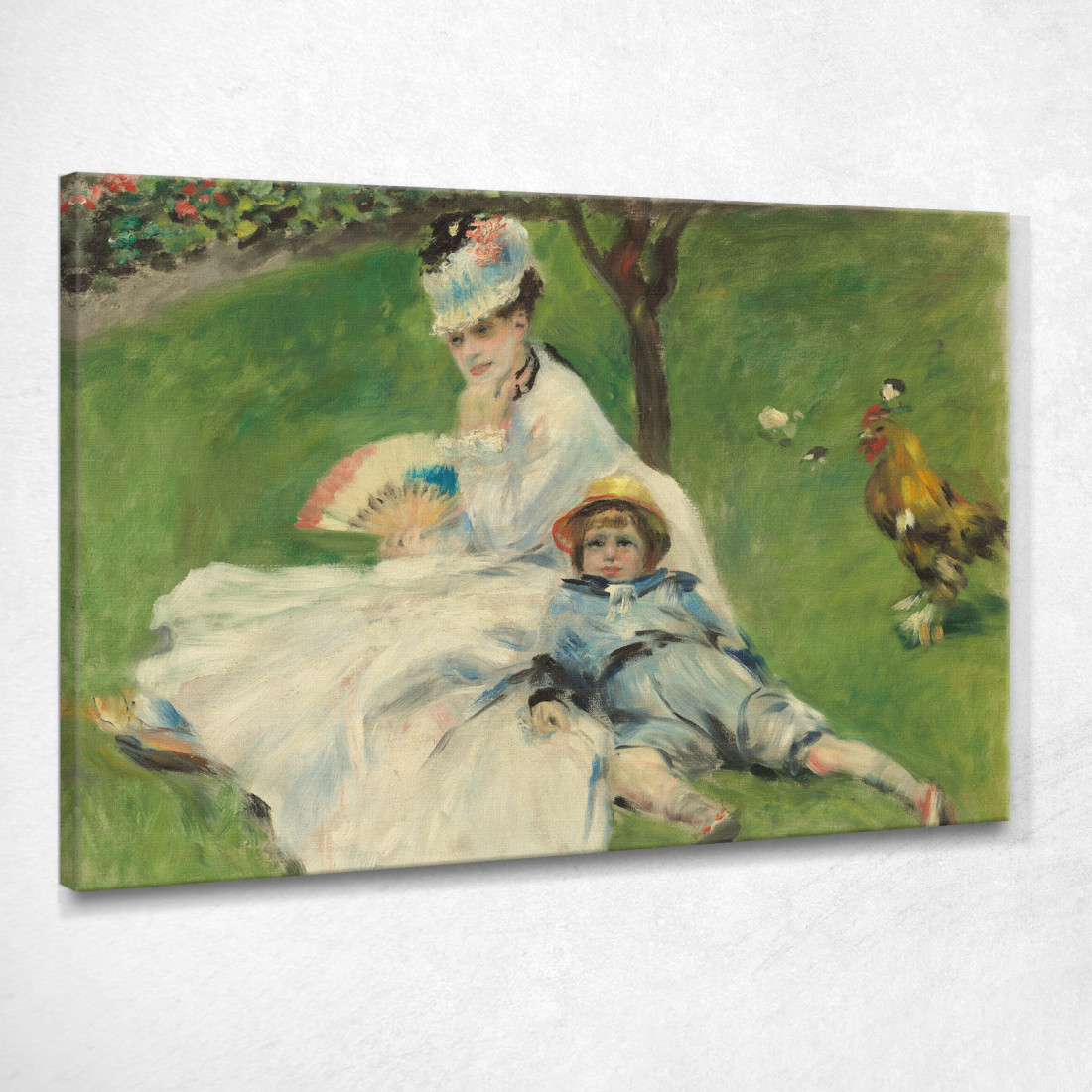Madame Monet E Suo Figlio 1874 Pierre-Auguste Renoir par67 quadro stampato su tela Madame Monet E Suo Figlio 1874 Pierre-Auguste Renoir par67 quadro stampato su tela